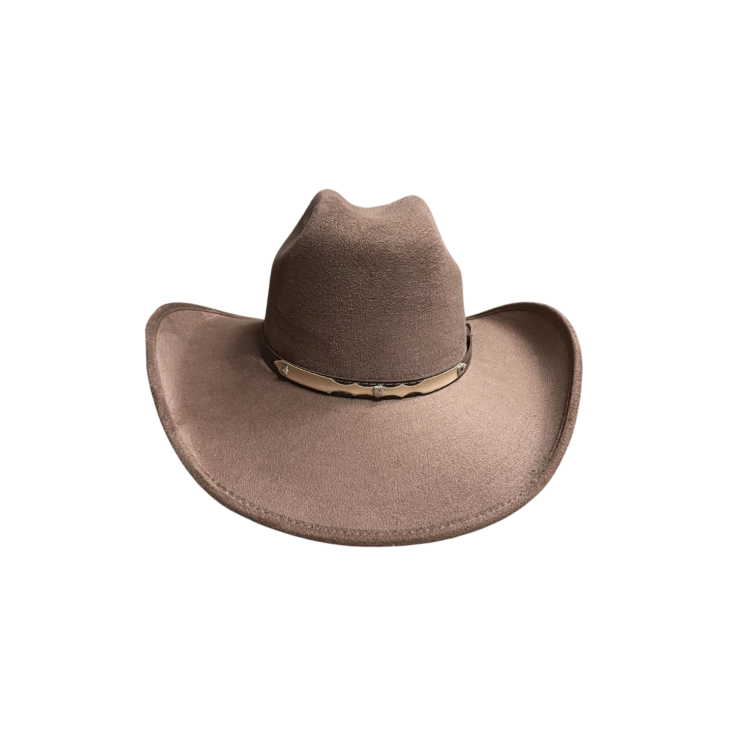 Unisex Vegan Suede Western Cowboy Hat: Red / Medium (56-58cm)