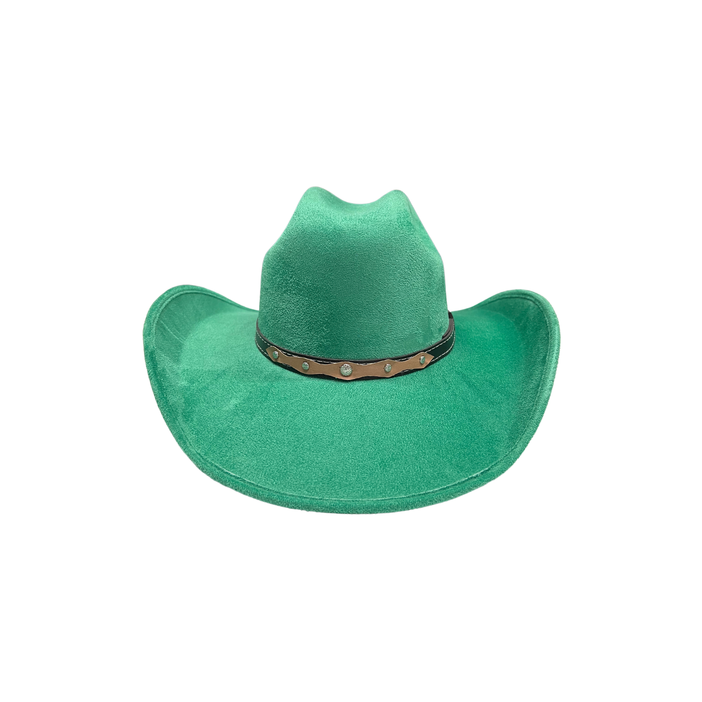 Unisex Vegan Suede Western Cowboy Hat: Red / Medium (56-58cm)