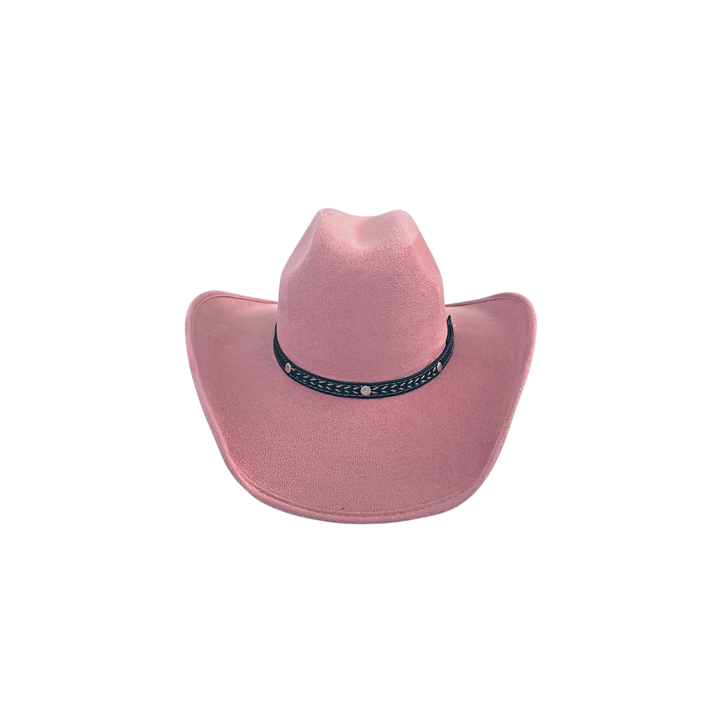 Unisex Vegan Suede Western Cowboy Hat: Red / Medium (56-58cm)