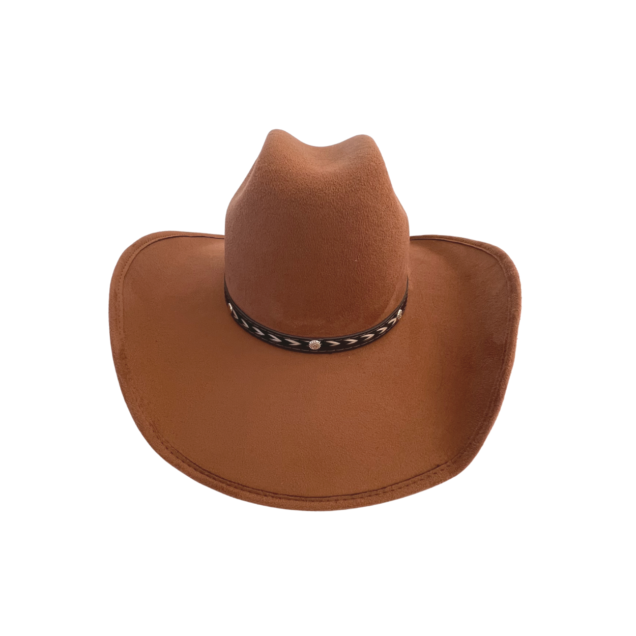 Unisex Vegan Suede Western Cowboy Hat: Red / Medium (56-58cm)