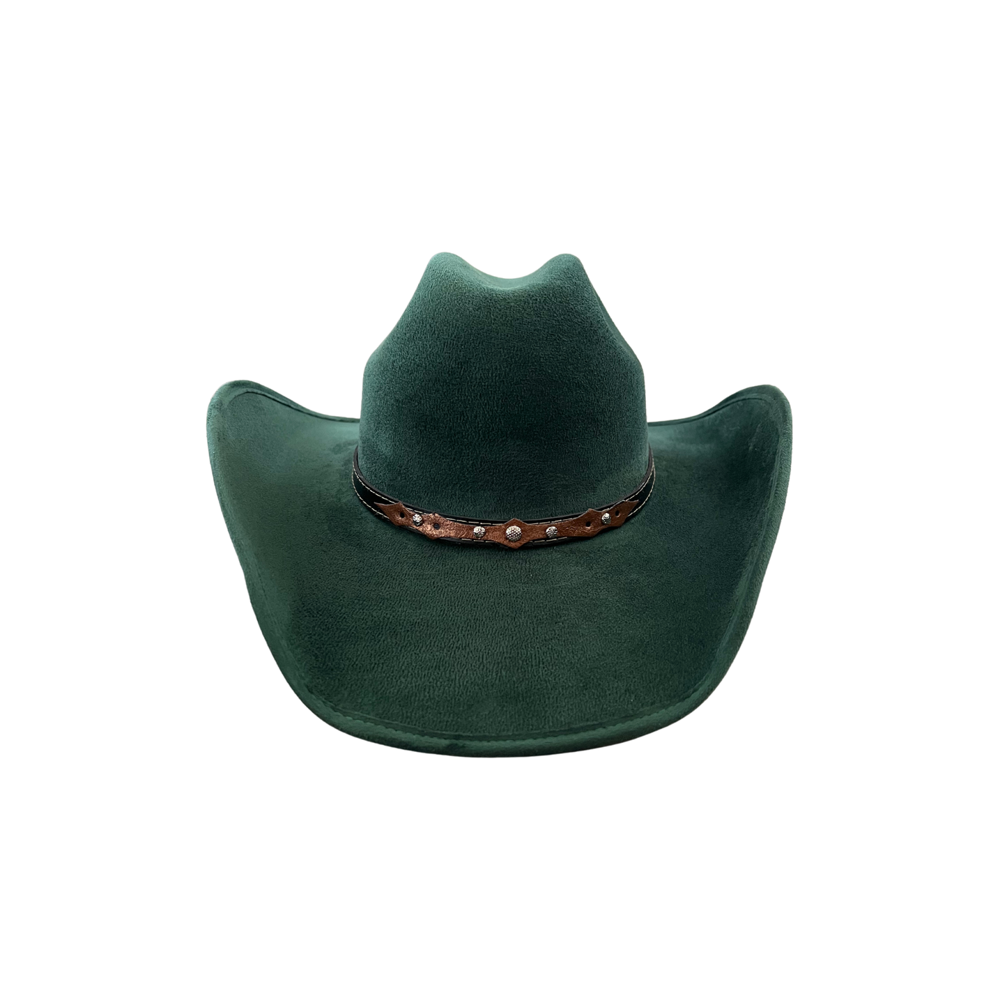 Unisex Vegan Suede Western Cowboy Hat: Red / Medium (56-58cm)