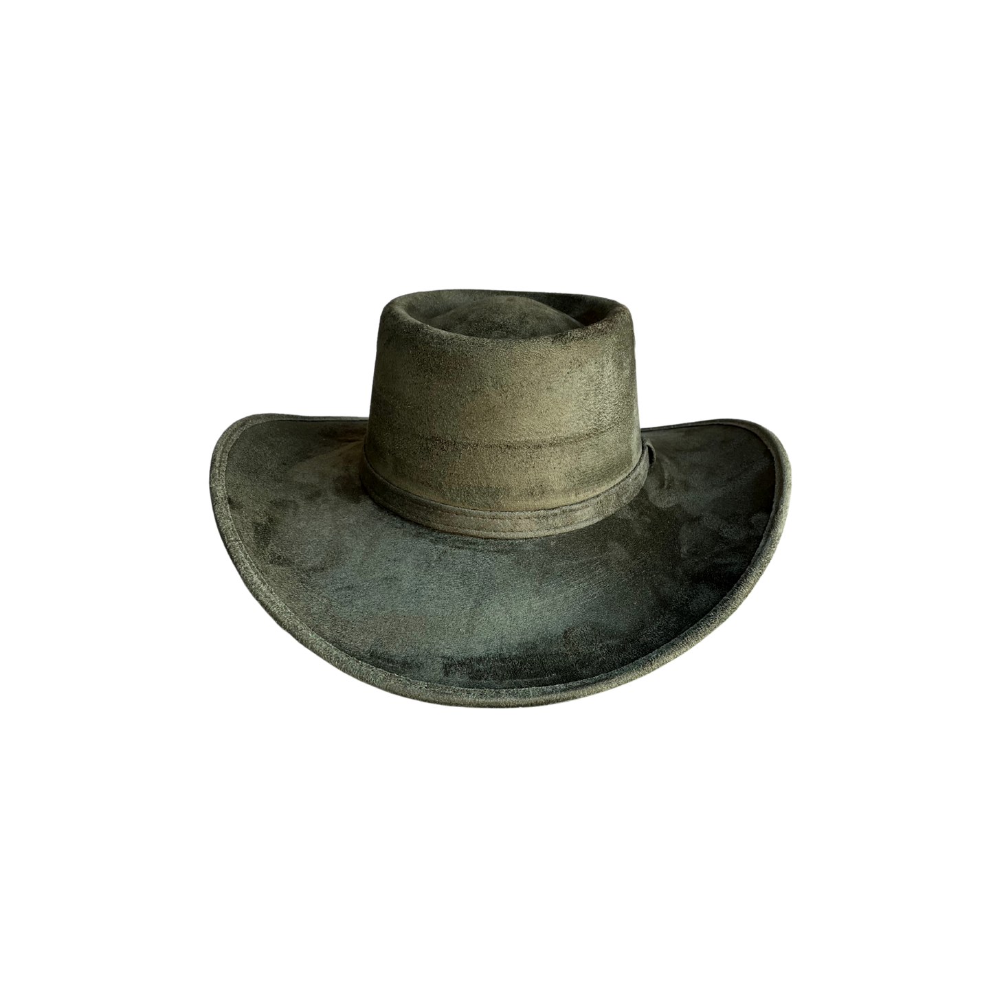 Unisex Vegan Western Gambler Cowboy Hat: Dark Taupe