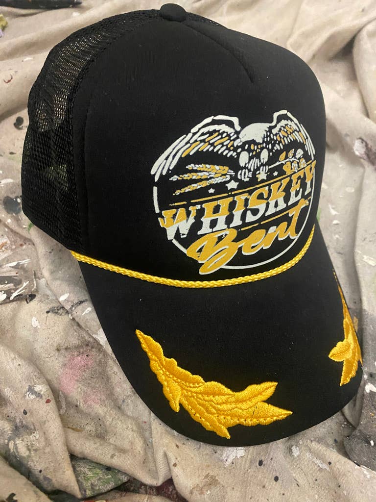 Whiskey Bent sailor rope hat: Black