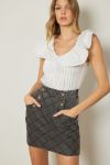 Black Denim Sailor Skirt