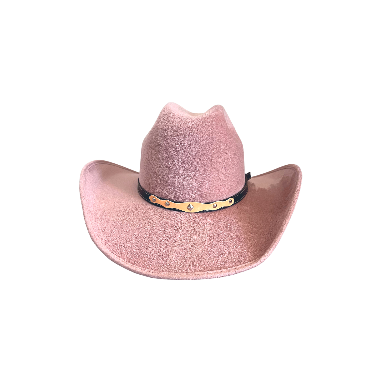 Unisex Vegan Suede Western Cowboy Hat: Red / Medium (56-58cm)