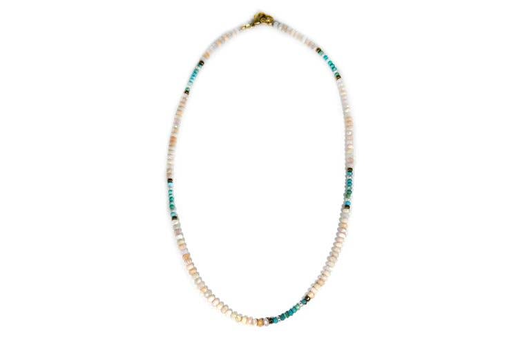 MINI BEADED PINK OPAL & TURQUOISE