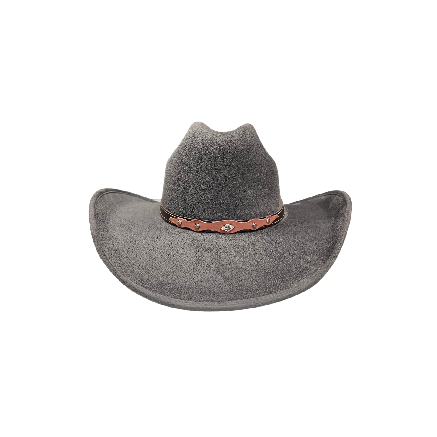 Unisex Vegan Suede Western Cowboy Hat: Red / Medium (56-58cm)