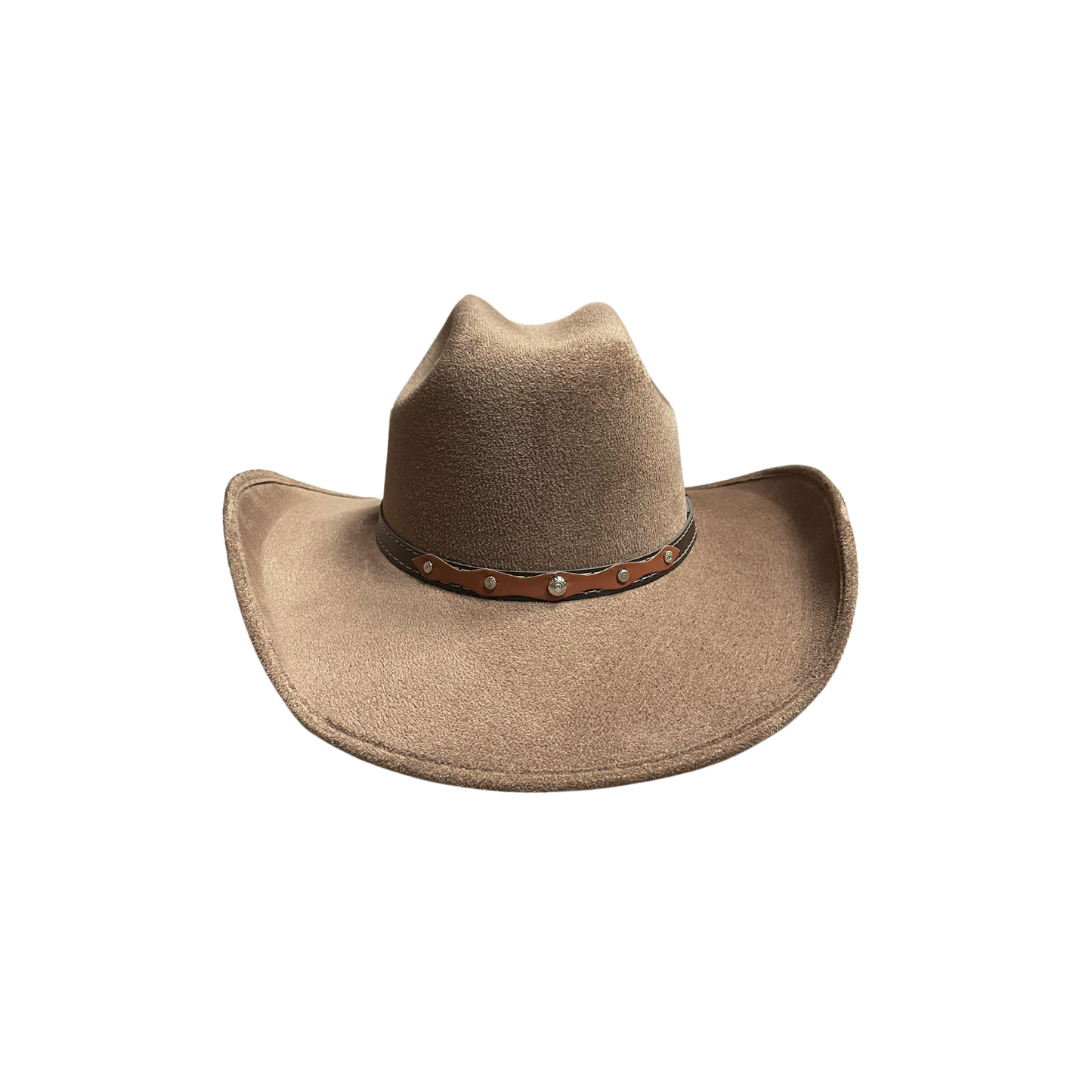 Unisex Vegan Suede Western Cowboy Hat: Red / Medium (56-58cm)