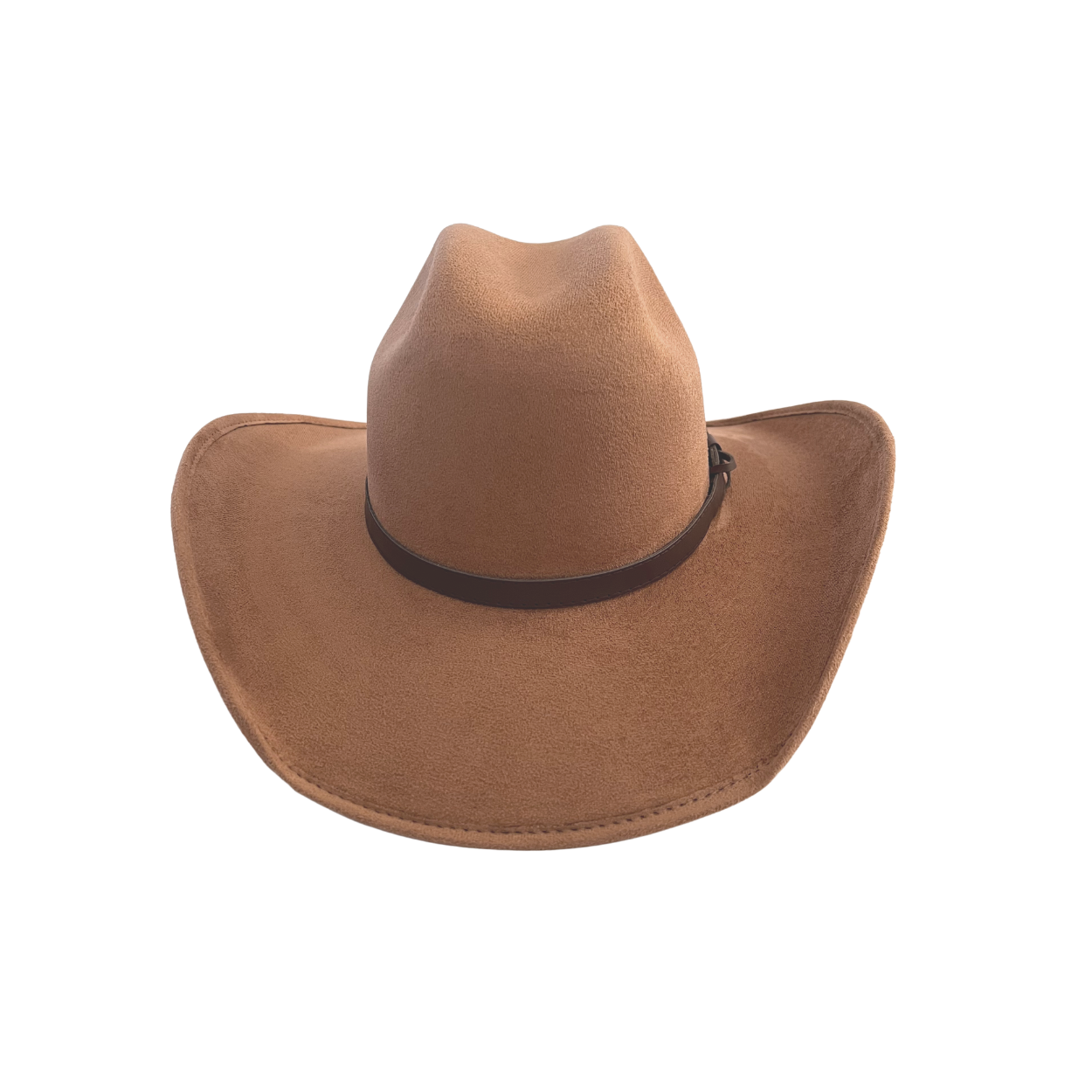 Unisex Vegan Suede Western Cowboy Hat: Red / Medium (56-58cm)