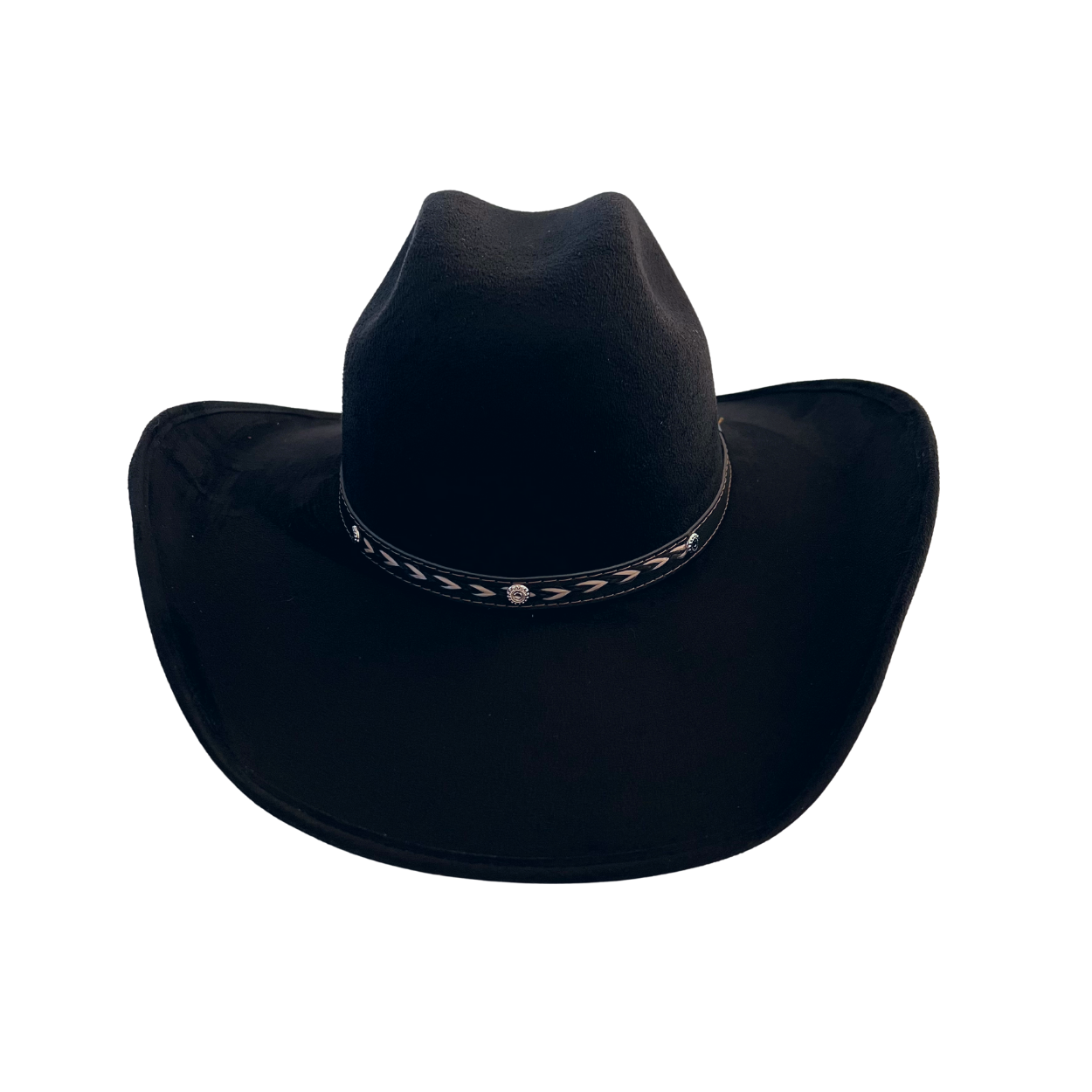 Unisex Vegan Suede Western Cowboy Hat: Red / Medium (56-58cm)