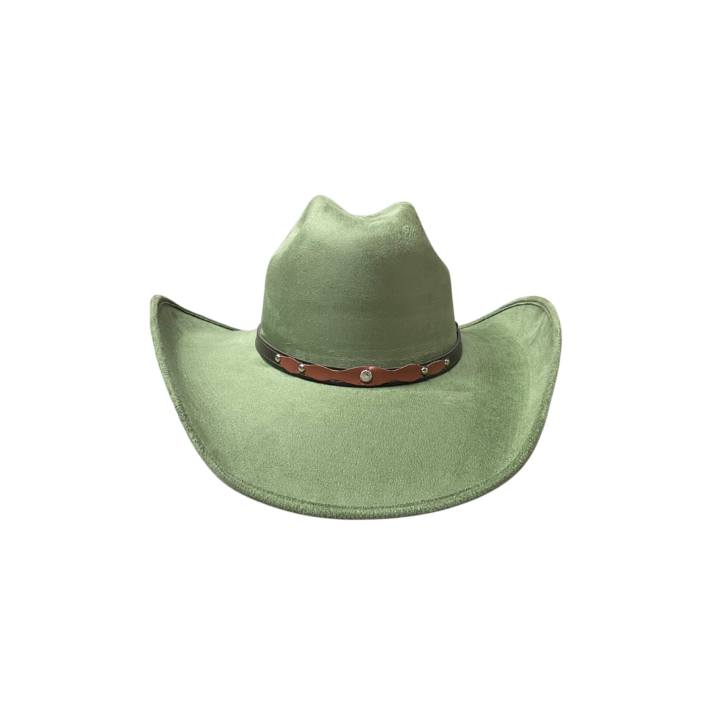 Unisex Vegan Suede Western Cowboy Hat: Red / Medium (56-58cm)