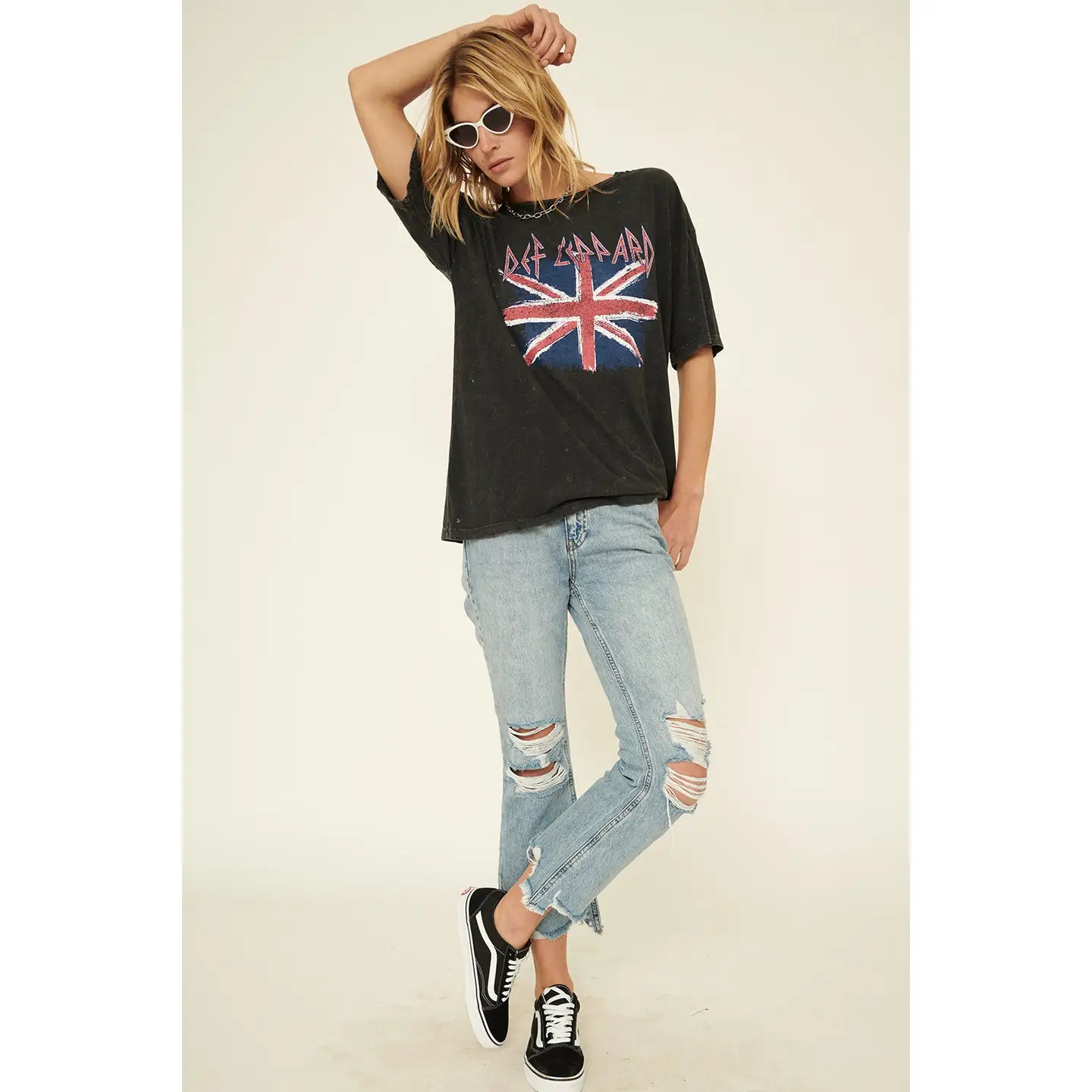 Def Leopard Distressed Tee Union Jack
