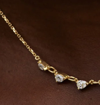 5 Stone Bar 14K gold Necklace