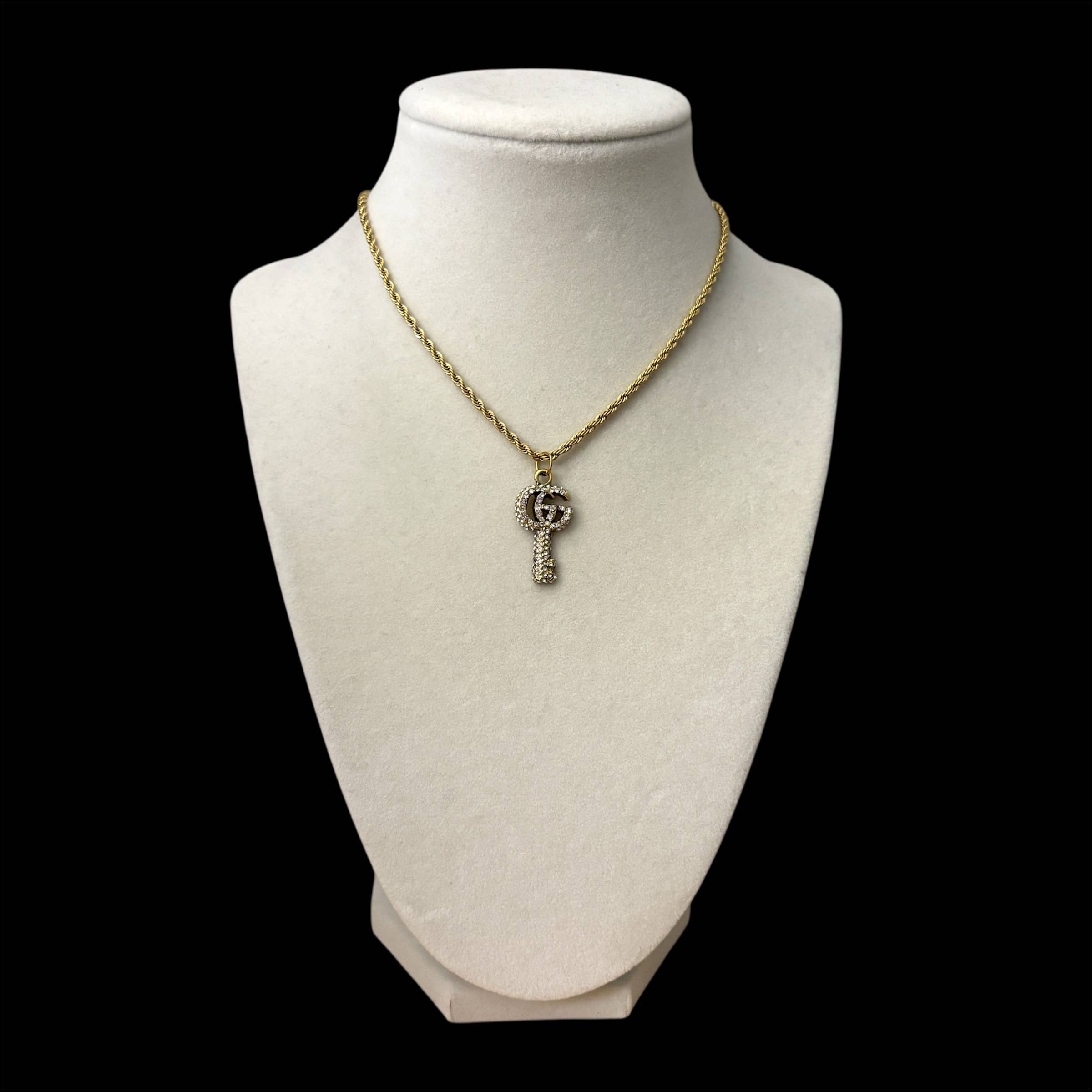 Repurposed Vintage GG Key Necklace