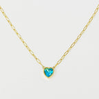 Chained To My Heart Necklace: Clear