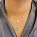Chained To My Heart Necklace: Clear
