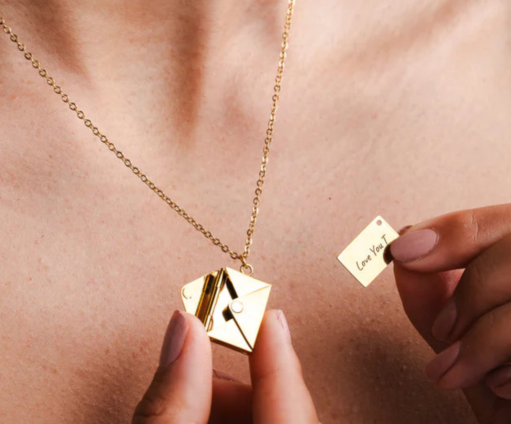 Love Letter Necklace 14k Gold