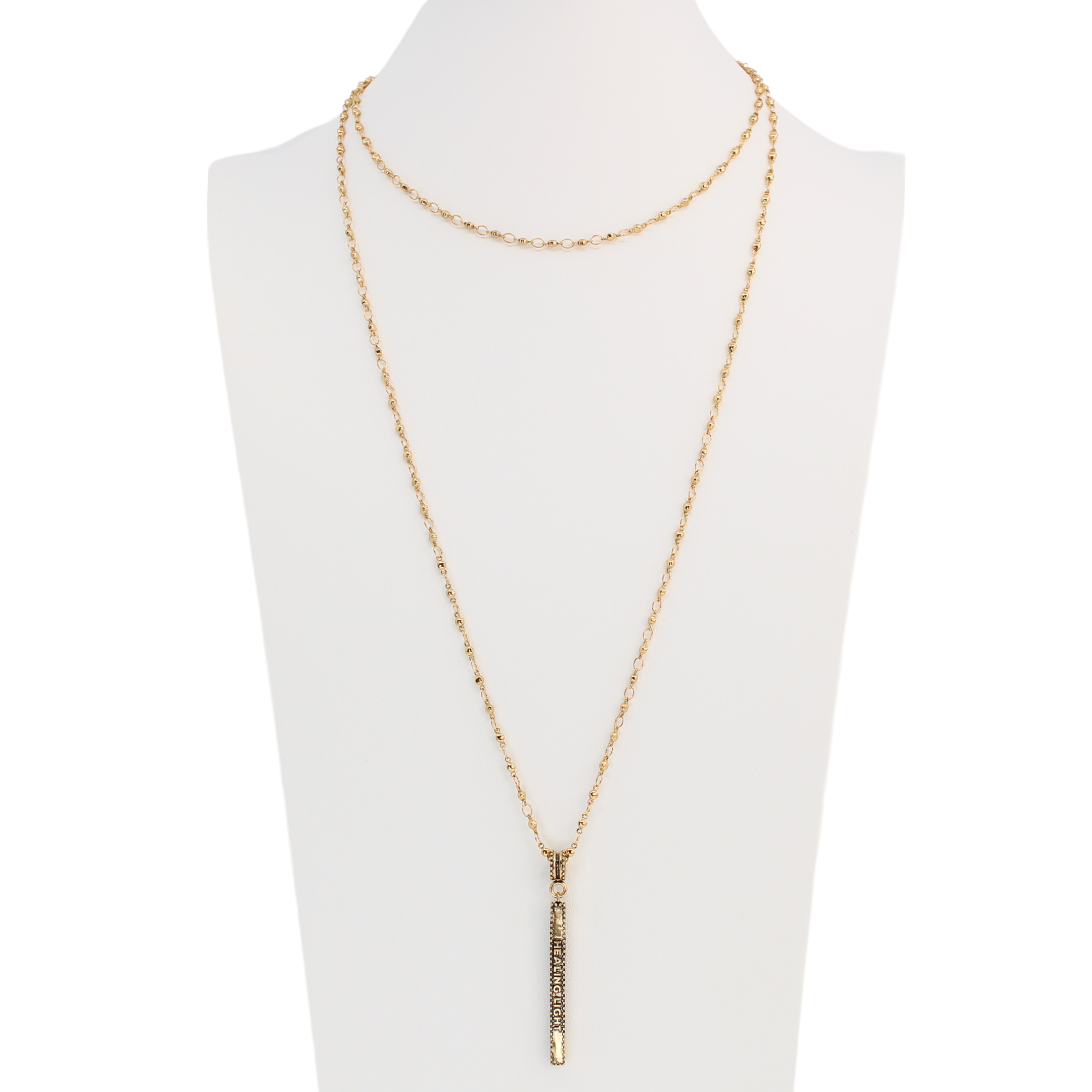 Healing Light Necklace: Antique Gold