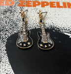Black Electric Guitar Earrings