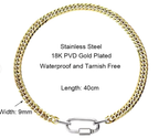 Abby Carabiner Stainless Steel Necklace