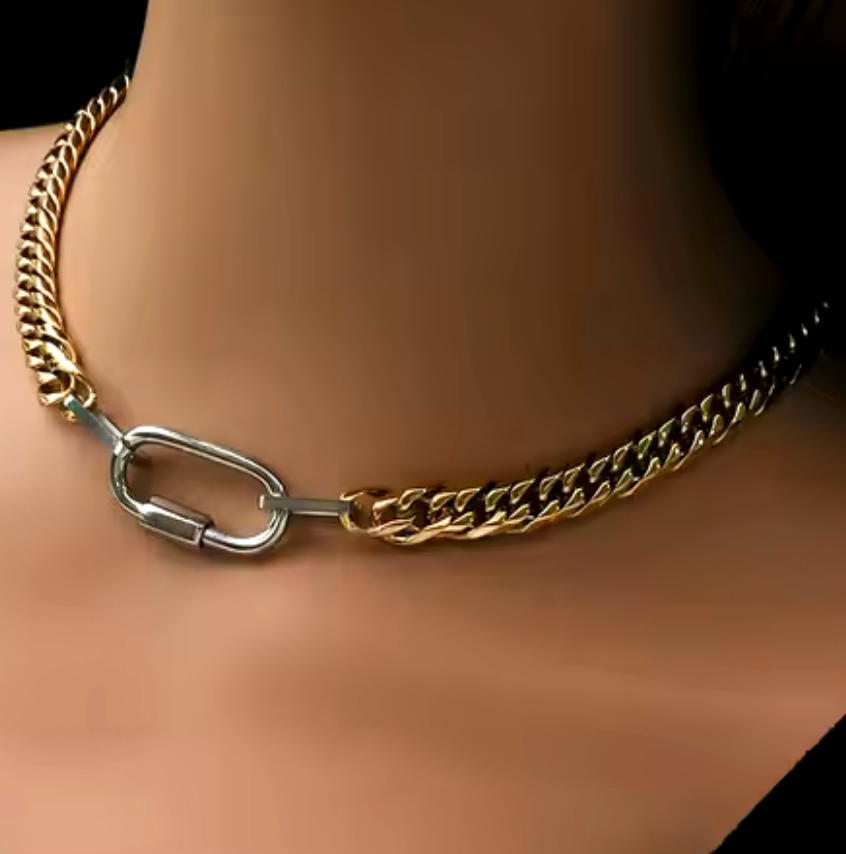 Abby Carabiner Stainless Steel Necklace