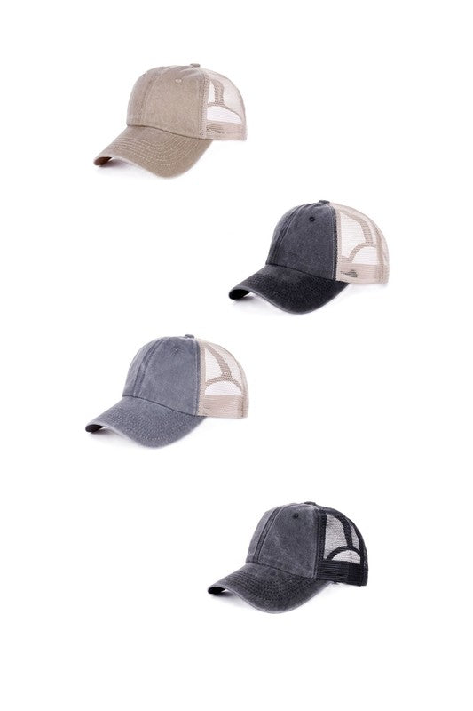 Whiskey Rose Ponytail Hat