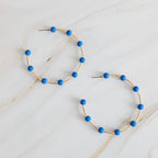 Games On Cloud Nine Hoop Earrings: Fuchsia