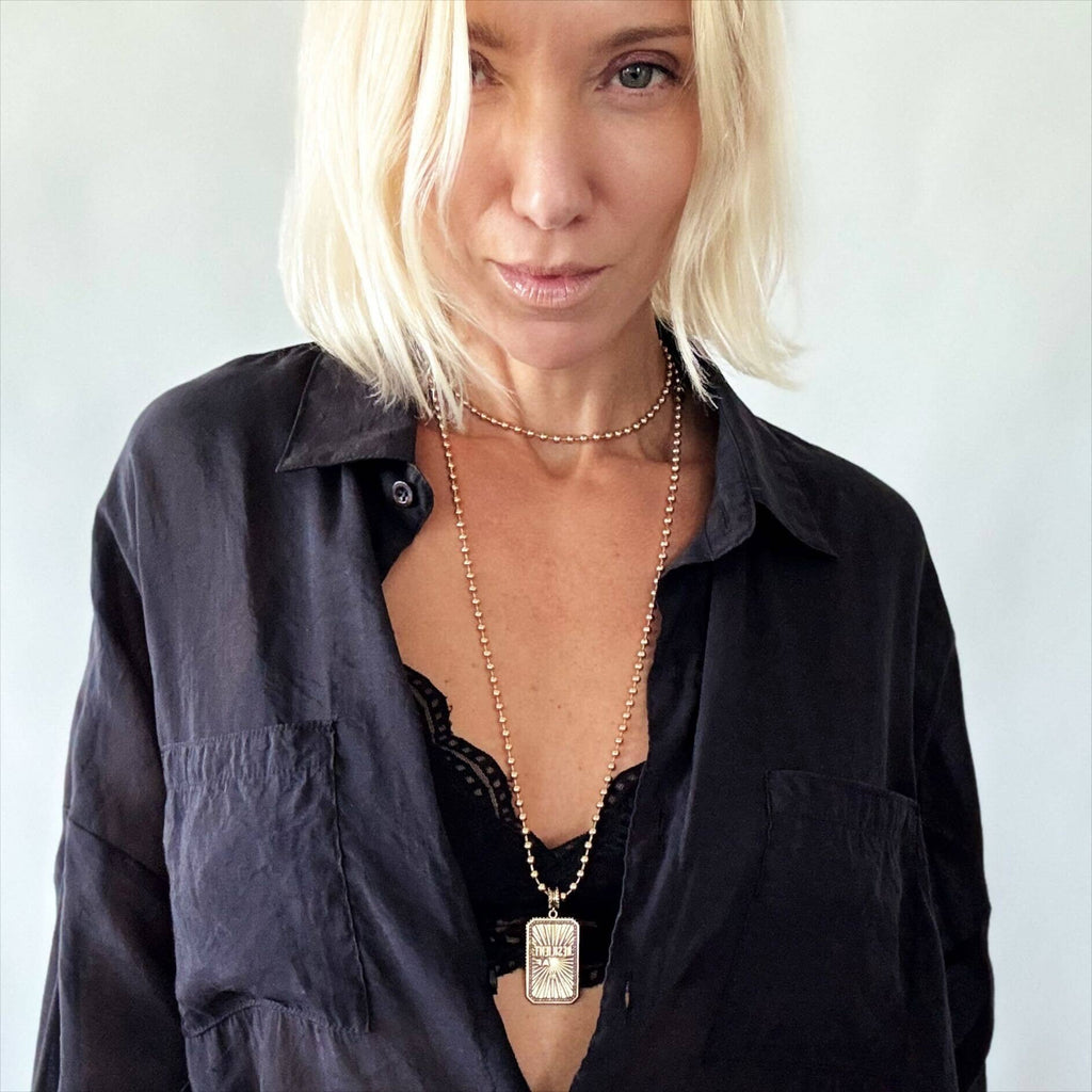 Resilient AF Tag Necklace: Antique Gold