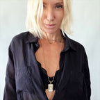 Resilient AF Tag Necklace: Antique Gold