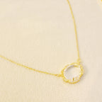 Clustered Glass Jewel Necklace: Pink