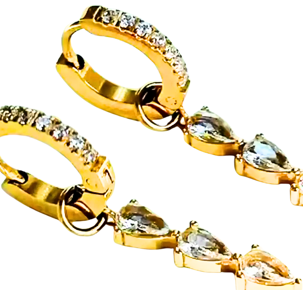 Huggie Charm Hoop 14k Earrings