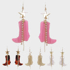Cowboy Cowgirl Boot Drop Earrings: PKG / ONE SIZE