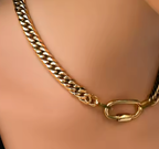 Abby Carabiner Stainless Steel Necklace