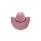 Unisex Vegan Suede Western Cowboy Hat: Red / Medium (56-58cm)