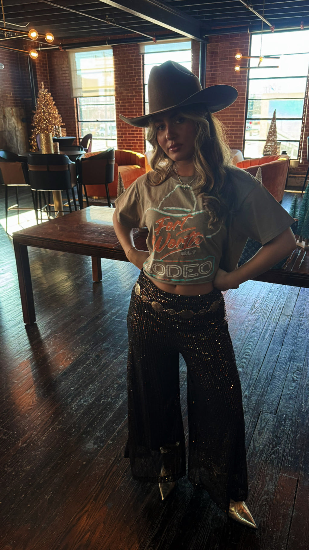 Fort Worth Rodeo 87 Vintage Relaxed Crop T-shirt