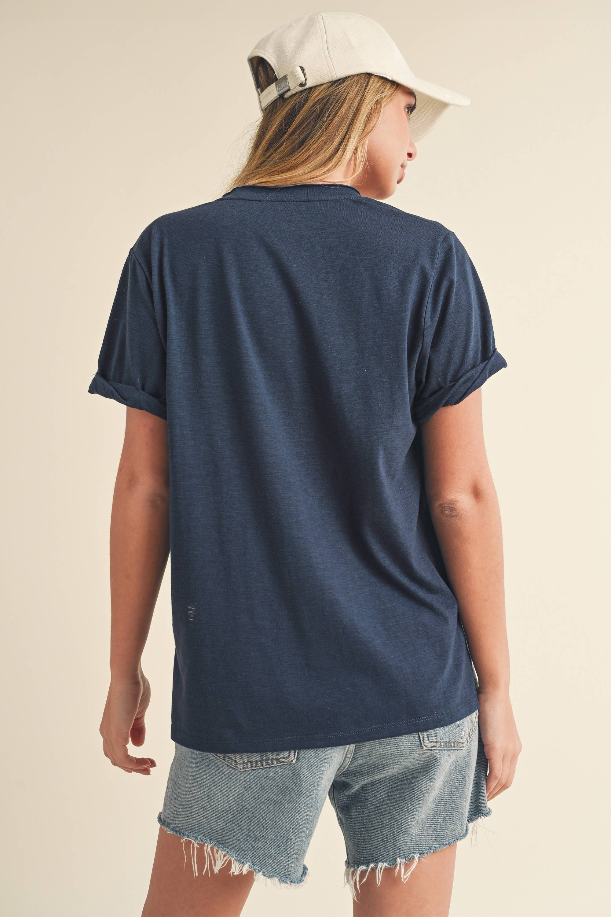Zoie V-Neck Short Sleeve Top