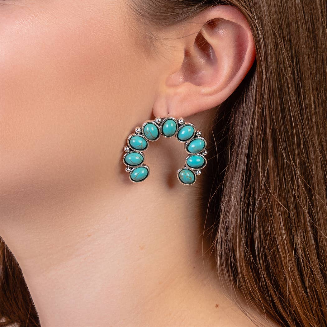 Squash Blossom Earrings: Ivory & Copper