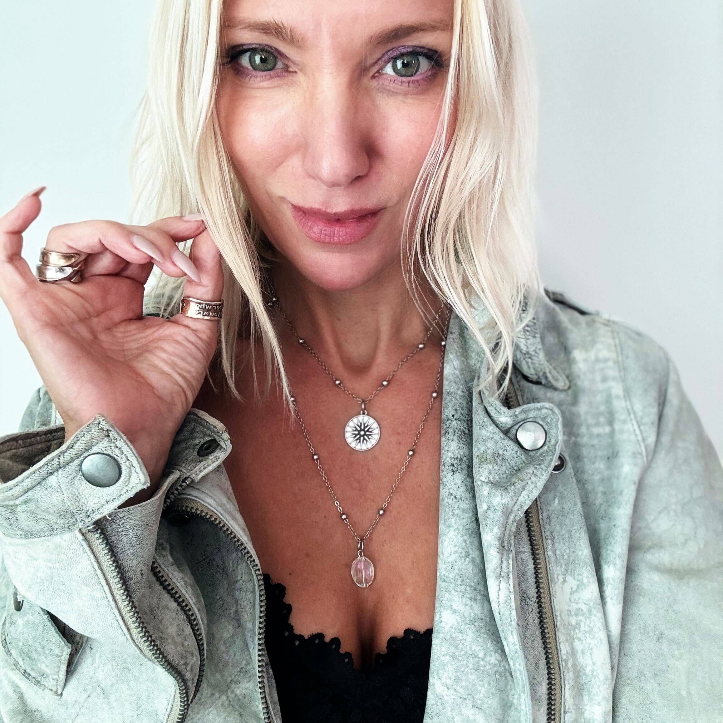 "This Too Shall Pass" Star Dainty Necklace: Gold