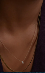 Stainless Steel 14K gold Necklace - Marquee