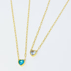 Chained To My Heart Necklace: Clear