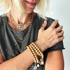 Perfectly Imperfect Starburst Long Chain Necklace: Silver Finish