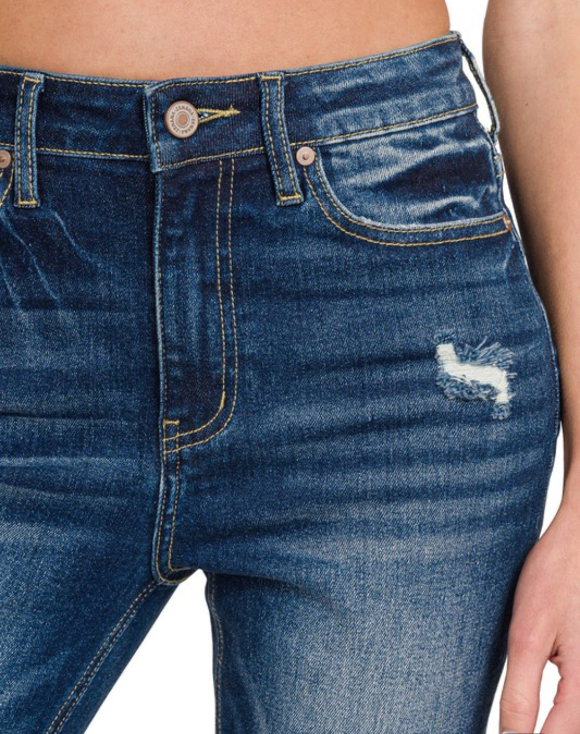 Dark Wash Straight Leg Jeans