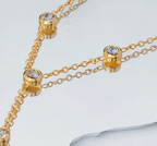 14k Diamonds by the yard Waterproof Lariat