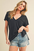 Zoe V-Neck Short Sleeve Tshirt