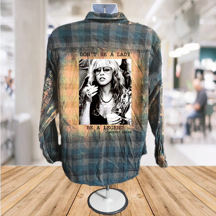 Be a Legend Bleached Button Shirt UPCYCLED