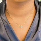 Chained To My Heart Necklace: Clear