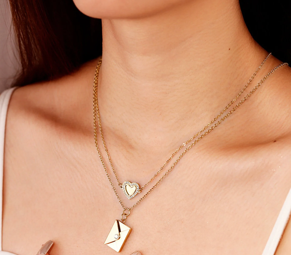 Love Letter Necklace 14k Gold