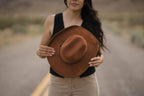 Unisex Vegan Suede Western Cowboy Hat: Red / Medium (56-58cm)