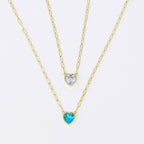 Chained To My Heart Necklace: Clear
