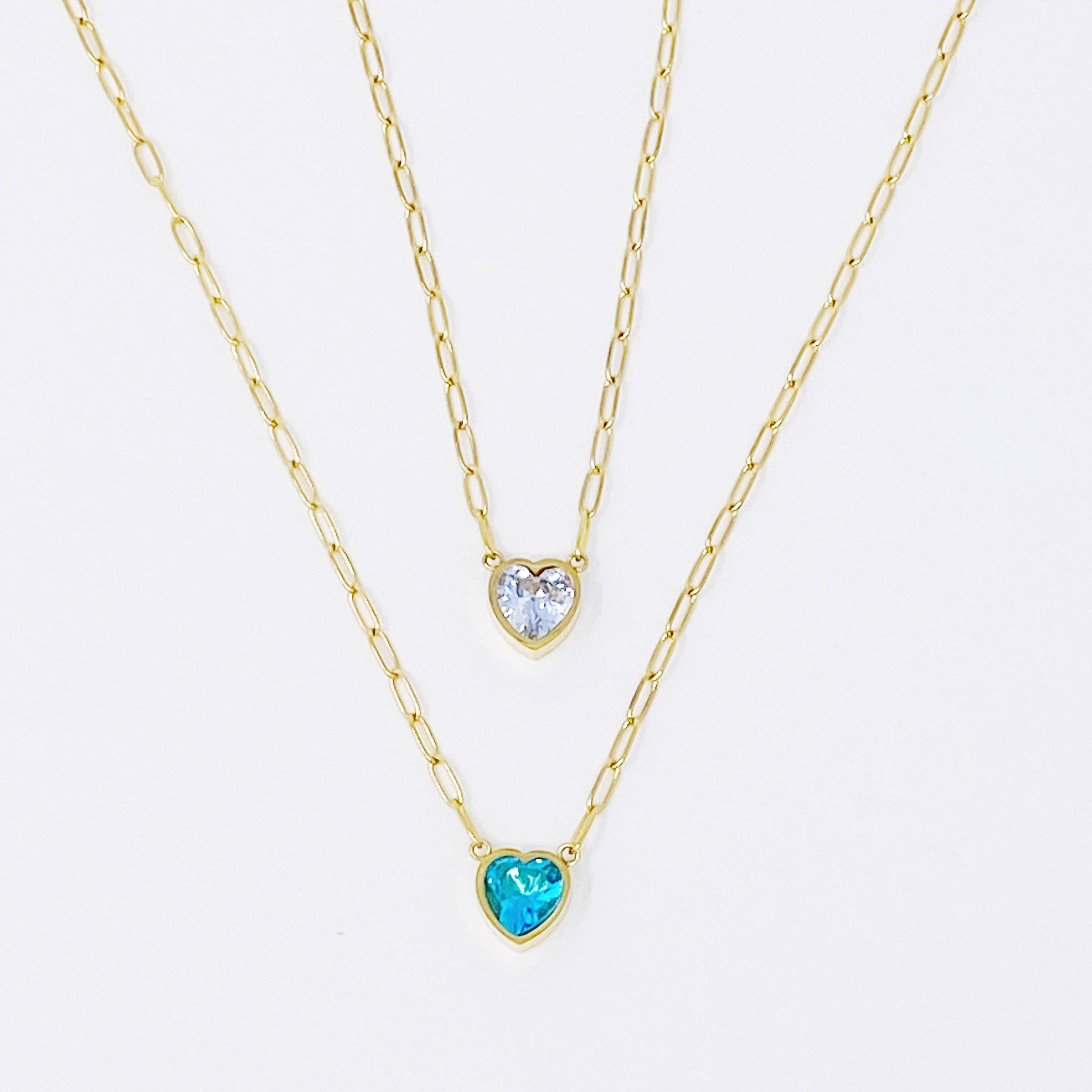 Chained To My Heart Necklace: Clear